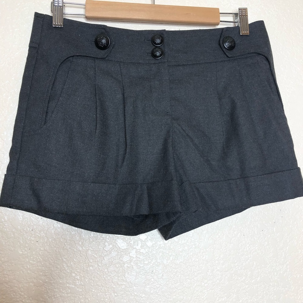 Armani Exchange Shorts Sz 4 Cuffed Pockets Grey